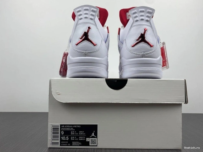 One Kick 3958 Elegant Jordan Metallic Red Retro 4 CT8527- 1025